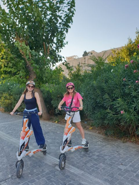 Athens: Guided City Tour on an Electric Trikke Scooter - Acropolis-area views at the start: Parthenon sightlines at scooter speed