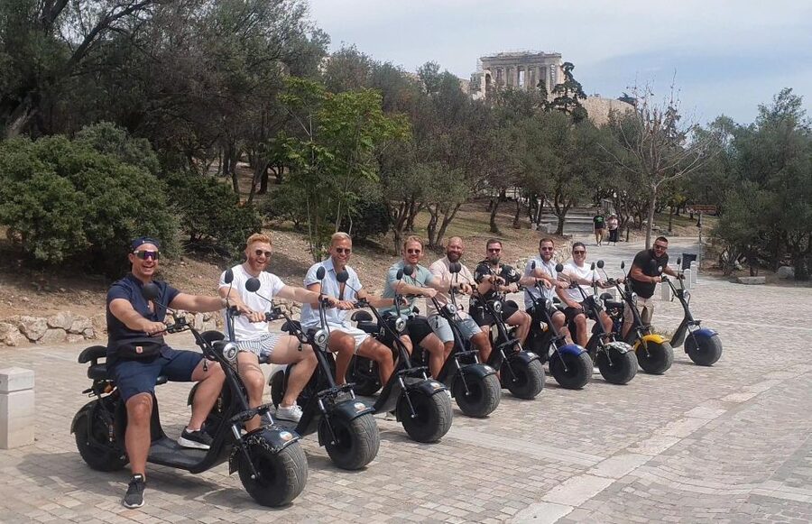 Athens: Premium Guided E-Scooter Tour in Acropolis Area - Pnyx Hill: democracy on a hillside, with easy access