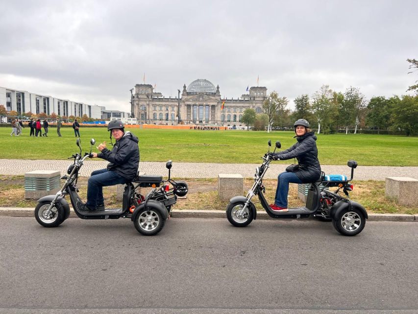 Berlin City: 2 Hour Guided Fat Tire E-Scooter Tour - Checkpoint Charlie: a crossing point that hits hard