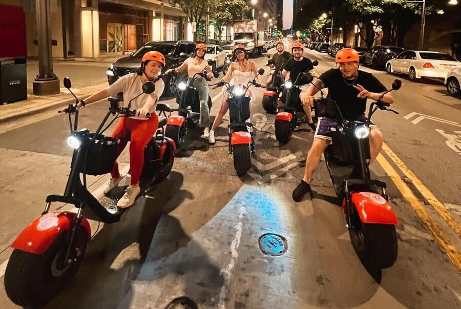 Dallas: Sunset Fat Tire E-Scooter Guided Tour - Entering Dallas on a fat-tire e-scooter at sunset