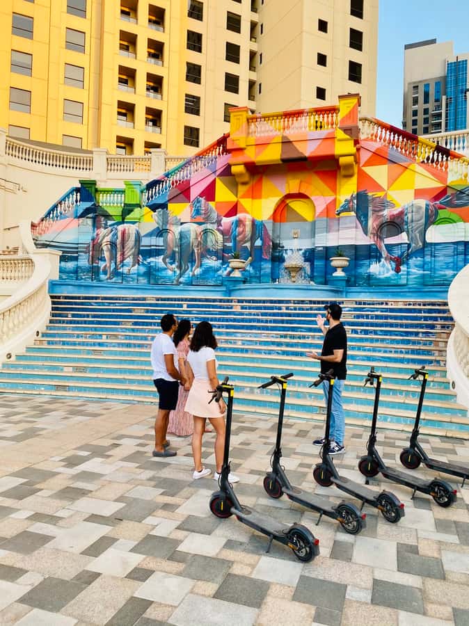 Dubai: E-Scooter Guided Tour of Marina, JBR & Bluewaters - Bluewaters Island and Ain Dubai Photo Time
