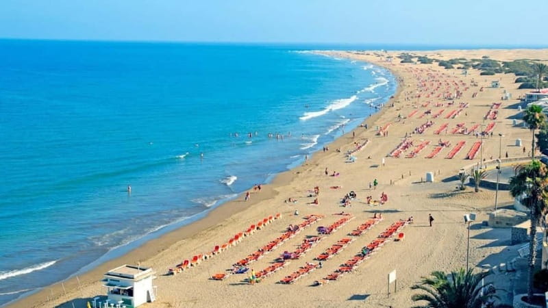e-Scooter 2 seat City Tour : 1 hour Playa Ingles - Maspalomas Dunes Natural Reserve: golden dunes and the Mirador break
