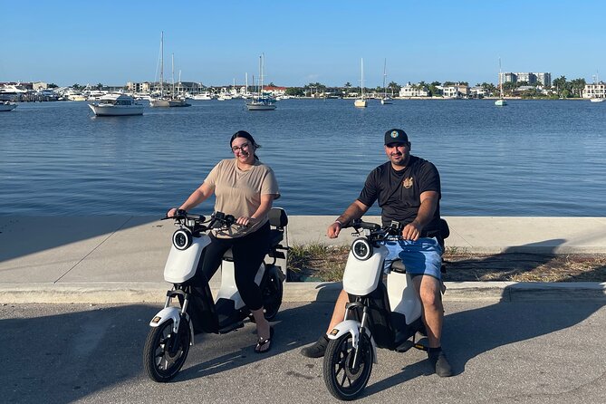 Electric Moped Tour of Naples Florida Family Fun and Easy To Ride - Shoppes at Dockside: start where you can browse right away