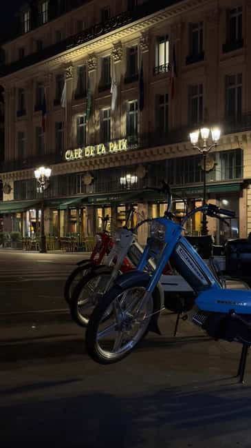 Guided tour of Paris on an electric Peugeot 103 moped - Eiffel Tower ending: the best kind of tourist payoff