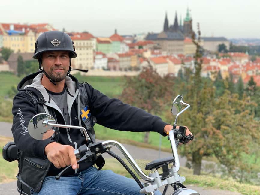 Heart of Prague tour on Tricycle electric scooter - John Lennon Wall and Kampa Island: color, story, and river air
