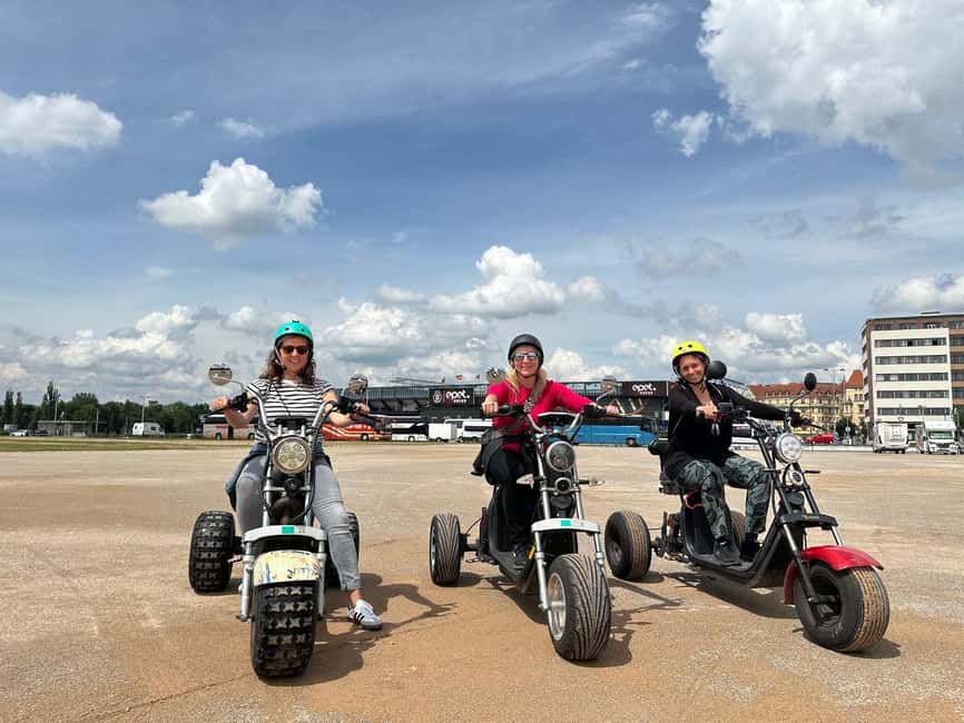 Heart of Prague tour on Tricycle electric scooter - Charles Bridge viewpoints plus Cihelná Park wildlife photos