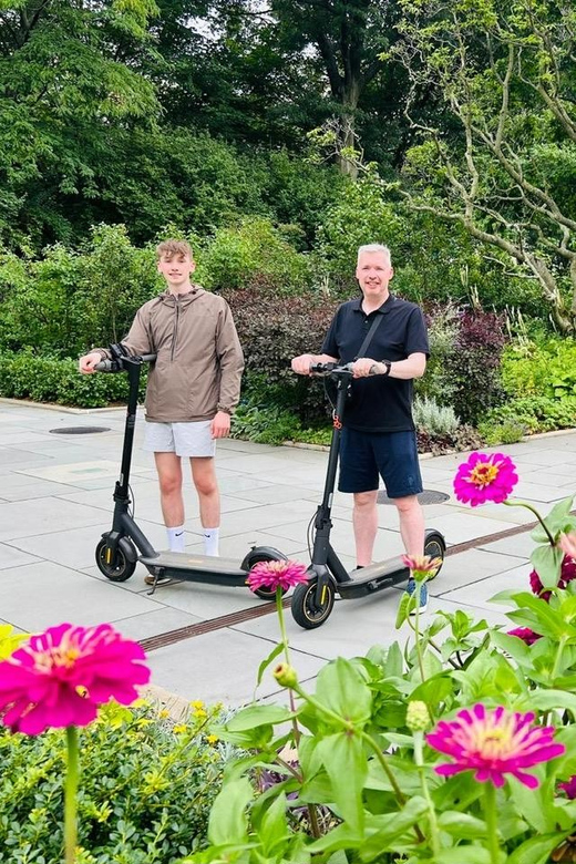 NYC: Central Park Private Guided Electric Scooter Tour - The Mall, Literary Walk, Cherry Hill, and Bow Bridge: classic postcard run