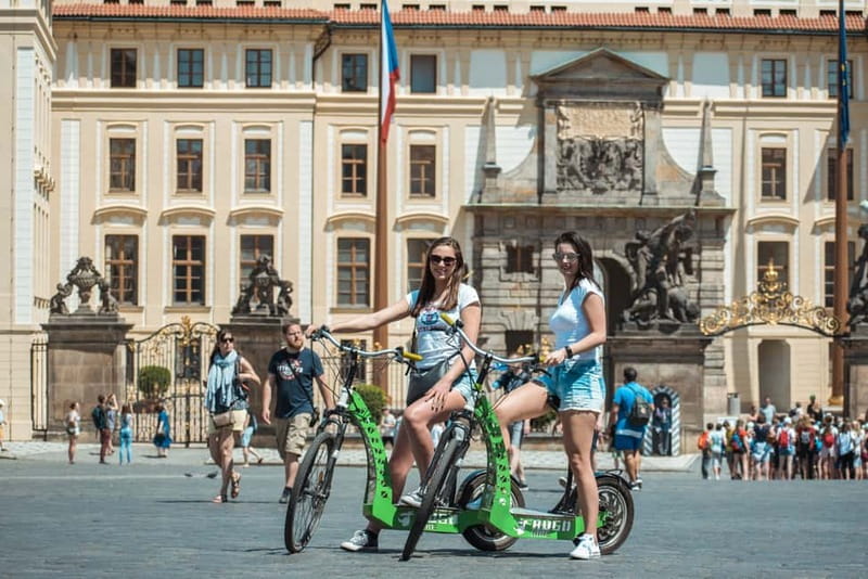 Prague: 3-Hour E-Scooter Tour in German - The route in 3 hours: from Letná Park views to Charles Bridge angles