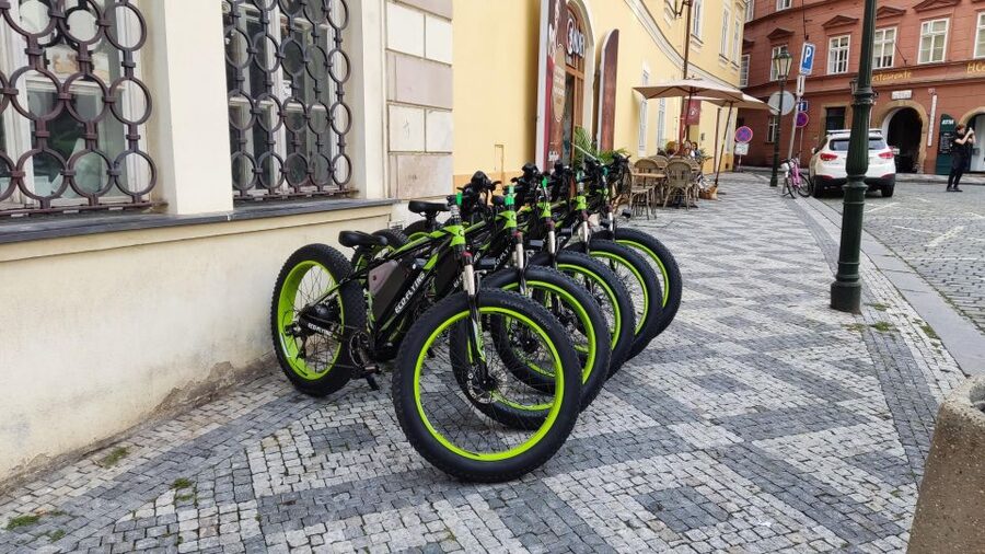 Prague: Electric Scooter & Cruiser Fat eBike Rental - Getting on the bike: start just off Charles Bridge