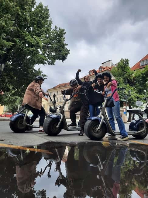 Prague: Guided Fat Tire e-Scooter Tour - Strahov Monastery and the 17th-century beer tasting payoff