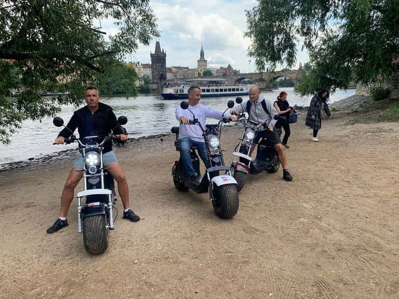 Prague: Guided Fat Tire e-Scooter Tour - Petrin Park down to the city’s narrow street feel
