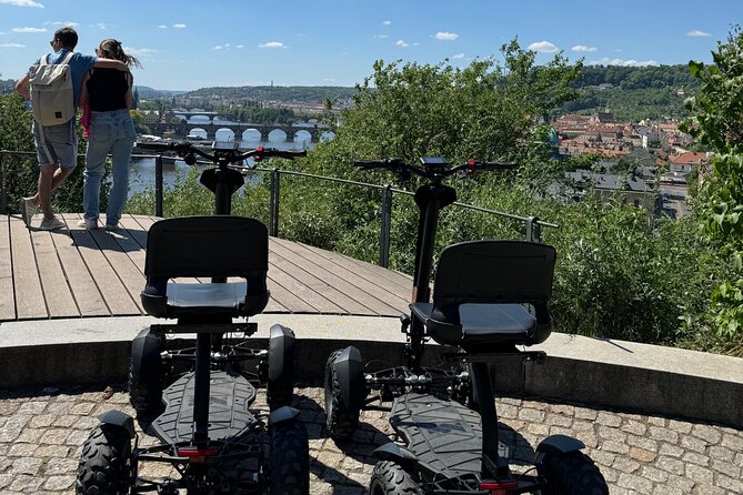Scooter tours to Prague Castle and views. - Charles Bridge quick-hit and the Metronome panoramic setup