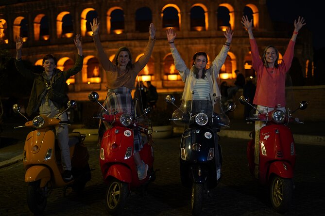 Vespa Scooter Night Tour in Rome with Professional Photographer - Where the Tour Starts: Colosseum Meet Point and First Photo Session